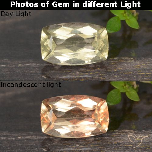 0.82ct Natural Amarelo muito claro Diásporo com mudança de cor, Chique, VS