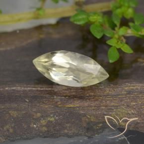 Diásporo com mudança de cor Amarelo Muito Pálido Natural 0.85ct, Marquesa, VVS-VS