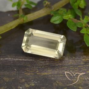 Diásporo com mudança de cor Amarelo claro Natural 0.91ct, Corte Octógono / Esmeralda, VVS-VS