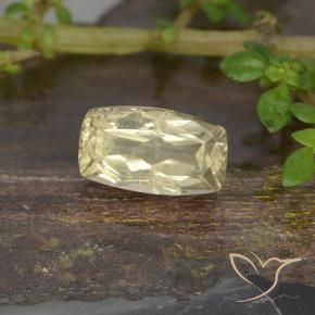 Diásporo com mudança de cor Amarelo Muito Pálido Natural 0.96ct, Almofada, VVS-VS