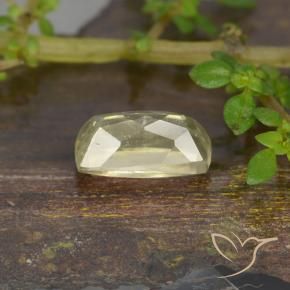 Diásporo com mudança de cor Amarelo Muito Pálido Natural 0.96ct, Almofada, VVS-VS