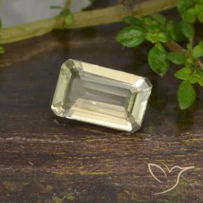 Diásporo com mudança de cor Amarelo claro Natural 0.82ct, Corte Octógono / Esmeralda, VS