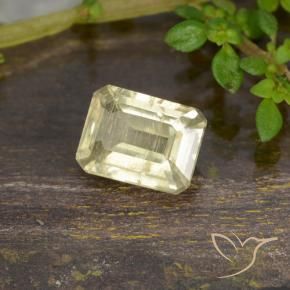 Diásporo com mudança de cor Amarelo muito claro Natural 0.85ct, Corte Octógono / Esmeralda, VS