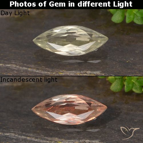 0.50ct Natural Amarelo Dourado Muito Claro Diásporo com mudança de cor, Marquesa, VVS-VS