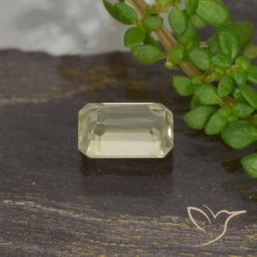 Diásporo com mudança de cor amarelo bege Natural 0.53ct, Corte Octógono / Esmeralda, VVS-VS