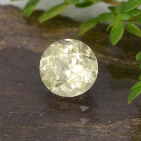 Diasporo de mudança de cor amarelo natural 0,86ct, corte redondo, VS