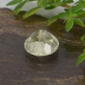 Diasporo de mudança de cor amarelo natural 0,86ct, corte redondo, VS