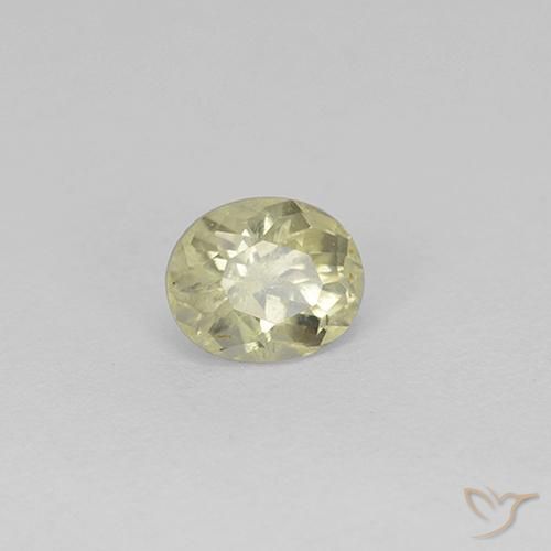 Diásporo com mudança de cor Luz amarela Natural 0.65ct, oval, VS