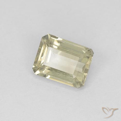 Diásporo com mudança de cor Amarelo muito claro Natural 1.20ct, Corte Octógono / Esmeralda, VS