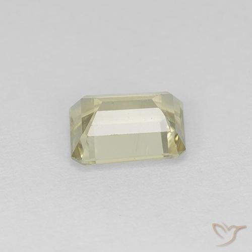 Diásporo com mudança de cor Amarelo muito claro Natural 1.20ct, Corte Octógono / Esmeralda, VS