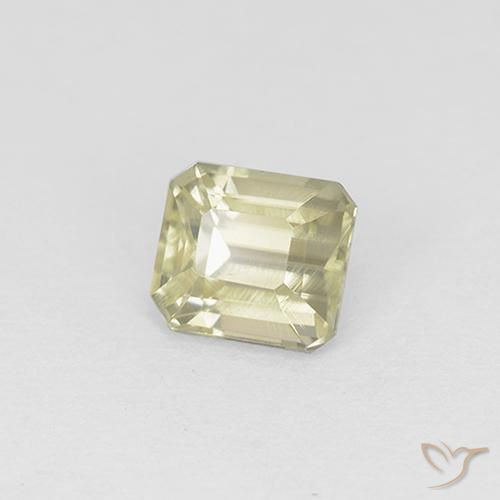Diásporo com mudança de cor Amarelo claro Natural 1.07ct, Corte Octógono / Esmeralda, VS