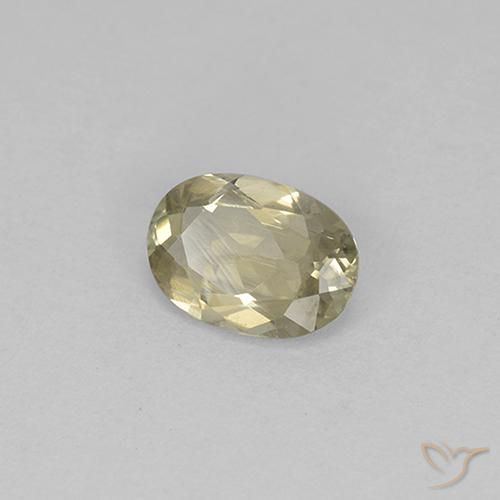 Diásporo com mudança de cor Luz amarela Natural 0.61ct, oval, VS