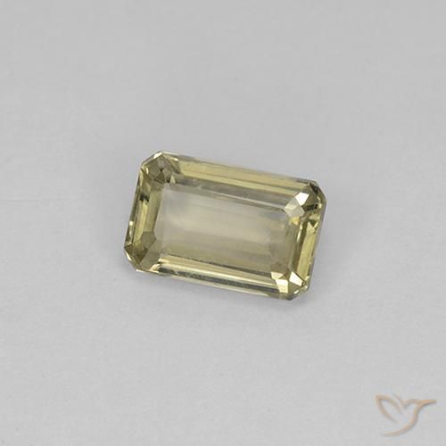 Diásporo com mudança de cor Luz amarela Natural 0.79ct, Corte Octógono / Esmeralda, VVS-VS