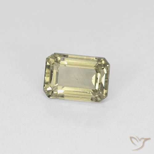 Diásporo com mudança de cor Luz amarela Natural 1.03ct, Corte Octógono / Esmeralda, VS