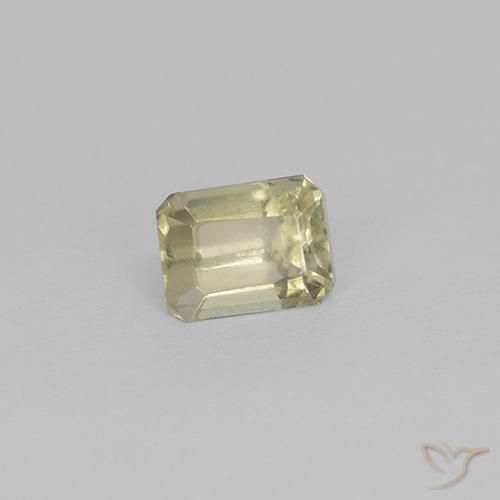 Diásporo com mudança de cor Luz amarela Natural 0.79ct, Corte Octógono / Esmeralda, VS