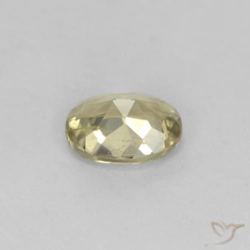 Diásporo com mudança de cor amarelo suave Natural 0.67ct, oval, VS
