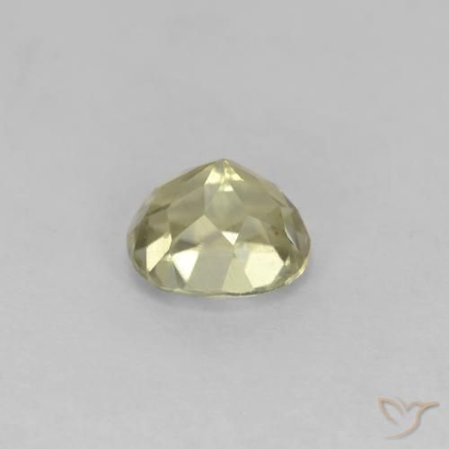 Diásporo com mudança de cor amarelo bege Natural 0.72ct, oval, VS