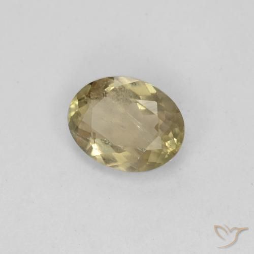 Diásporo com mudança de cor Amarelo Dourado Claro Natural 0.65ct, oval, VS