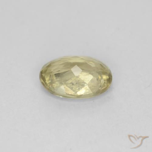Diásporo com mudança de cor Amarelo Dourado Claro Natural 0.65ct, oval, VS