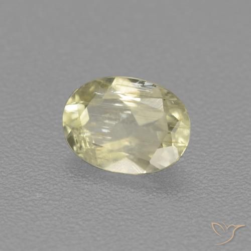 Diásporo com mudança de cor Luz amarela Natural 0.51ct, oval, VS