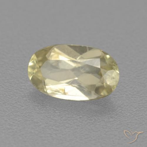 Diásporo com mudança de cor amarelo suave Natural 0.70ct, oval, VS