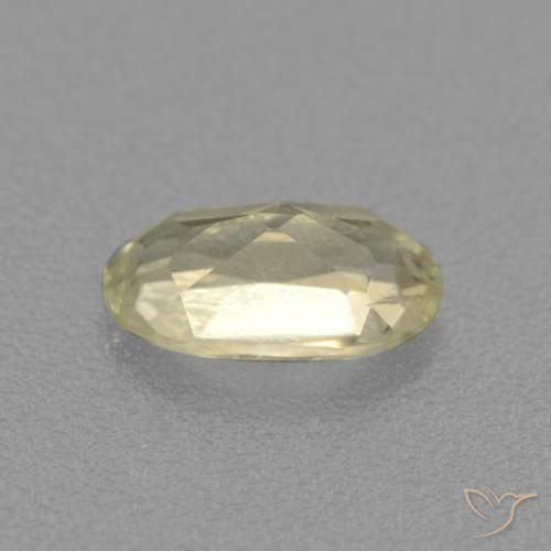 Diásporo com mudança de cor amarelo suave Natural 0.70ct, oval, VS