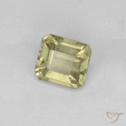Diásporo com mudança de cor Luz amarela Natural 0.83ct, Corte Octógono / Esmeralda, VS