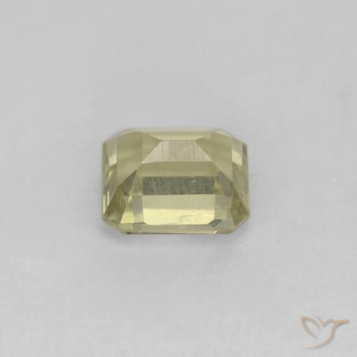 Diásporo com mudança de cor Luz amarela Natural 0.83ct, Corte Octógono / Esmeralda, VS