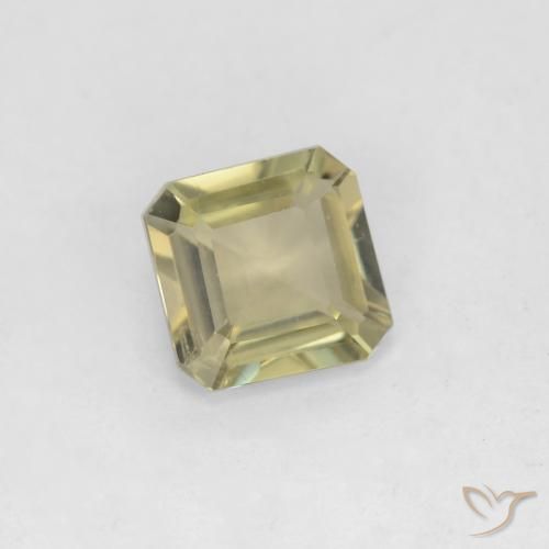 Diásporo com mudança de cor amarelo suave Natural 0.69ct, Corte Octógono / Esmeralda, VS
