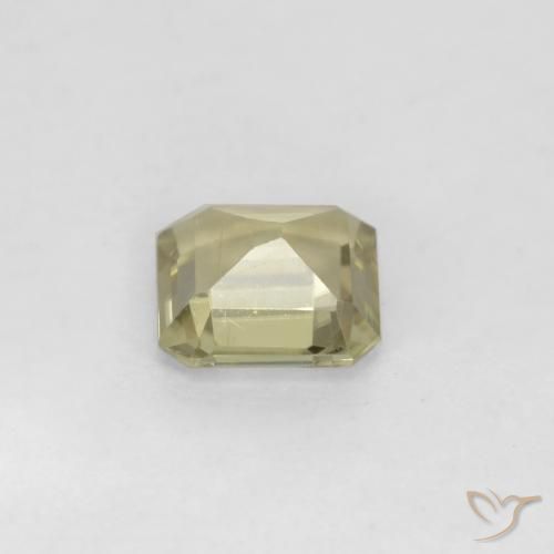 Diásporo com mudança de cor amarelo suave Natural 0.69ct, Corte Octógono / Esmeralda, VS