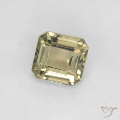 Diásporo com mudança de cor Amarelo claro Natural 0.89ct, Corte Octógono / Esmeralda, VS