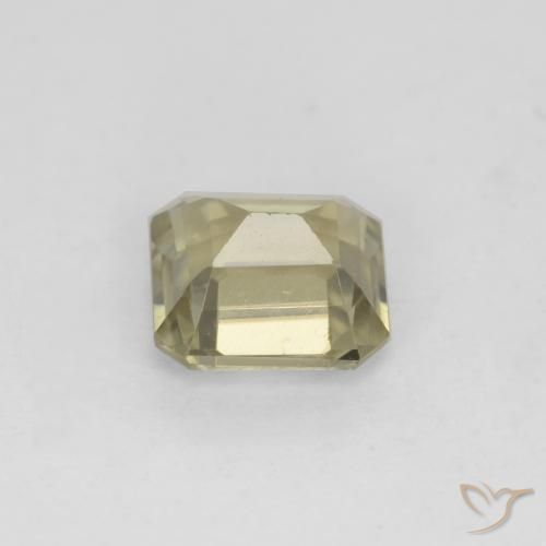 Diásporo com mudança de cor Amarelo claro Natural 0.89ct, Corte Octógono / Esmeralda, VS