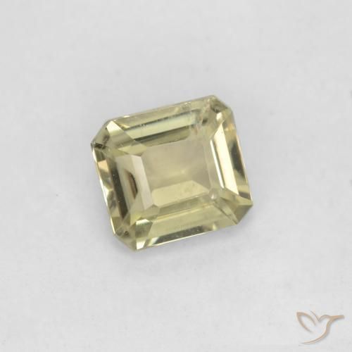 Diásporo com mudança de cor Luz amarela Natural 0.74ct, Corte Octógono / Esmeralda, VS