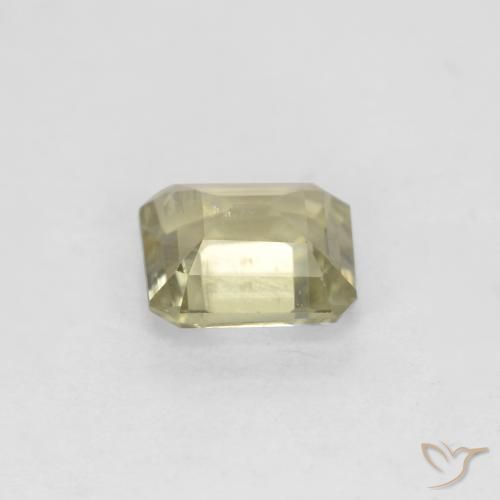 Diásporo com mudança de cor Luz amarela Natural 0.74ct, Corte Octógono / Esmeralda, VS