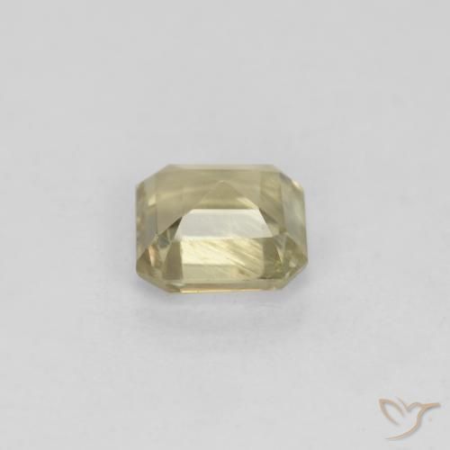 Diásporo com mudança de cor Luz amarela Natural 0.60ct, Corte Octógono / Esmeralda, VS