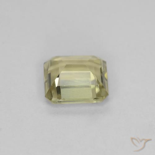 Diásporo com mudança de cor Luz amarela Natural 0.97ct, Corte Octógono / Esmeralda, VVS-VS