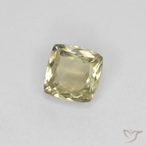 Diásporo com mudança de cor Luz amarela Natural 0.90ct, Almofada, VS