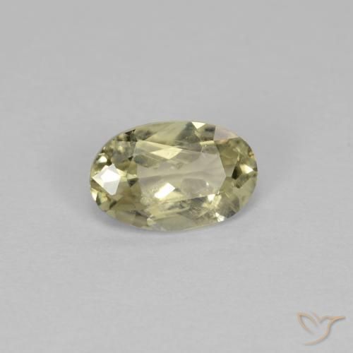 Diásporo com mudança de cor amarelo bege Natural 0.57ct, oval, VS