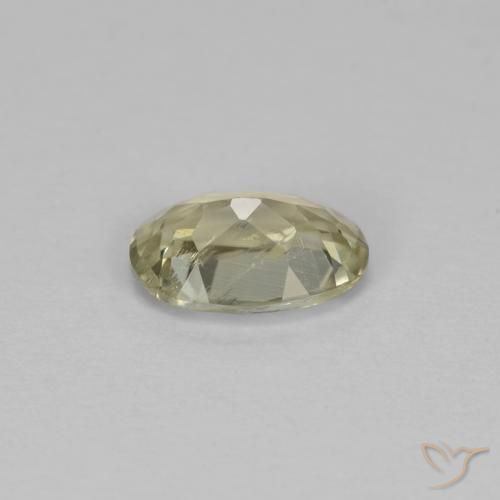 Diásporo com mudança de cor amarelo bege Natural 0.57ct, oval, VS