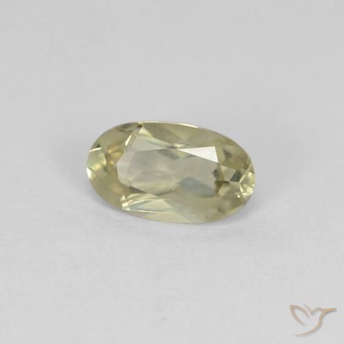 Diásporo com mudança de cor Luz amarela Natural 0.53ct, oval, VVS-VS