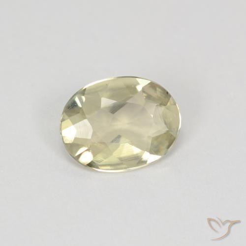 Diásporo com mudança de cor Luz amarela Natural 0.61ct, oval, VVS-VS