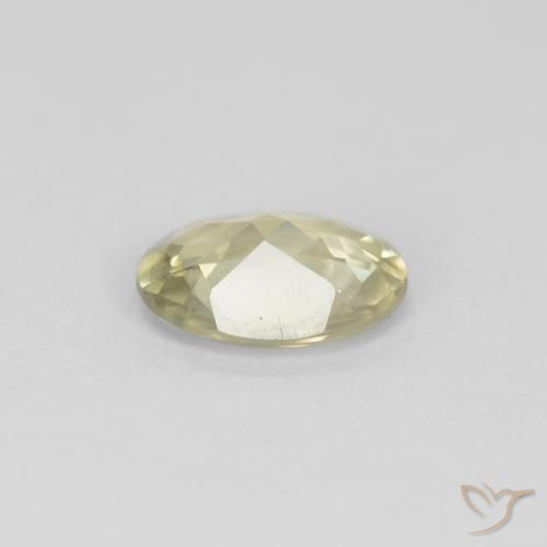 Diásporo com mudança de cor Luz amarela Natural 0.61ct, oval, VVS-VS
