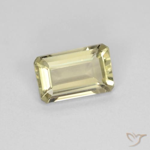 Diásporo com mudança de cor Amarelo Muito Pálido Natural 0.72ct, Corte Octógono / Esmeralda, VS