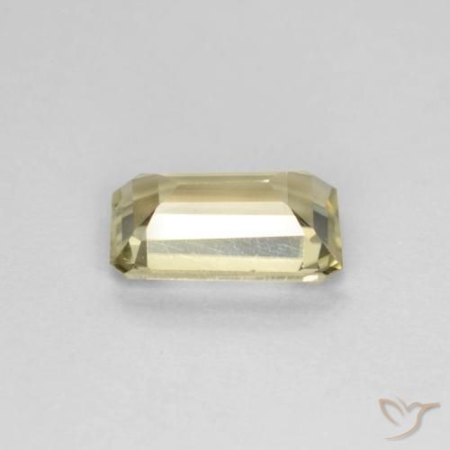 Diásporo com mudança de cor Amarelo Muito Pálido Natural 0.72ct, Corte Octógono / Esmeralda, VS