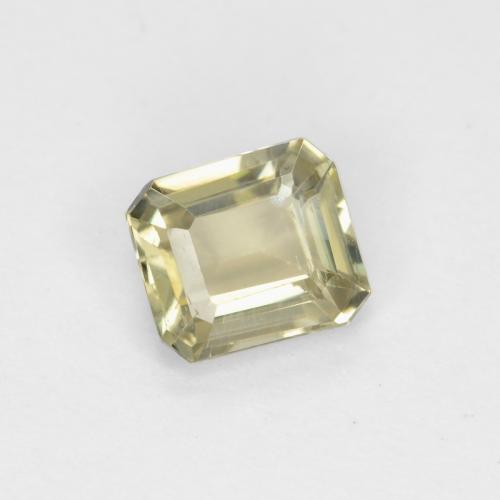 Diasporo de mudança de cor amarelo natural 0,62ct, corte esmeralda, VS
