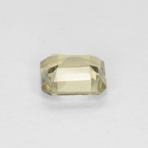 Diasporo de mudança de cor amarelo natural 0,62ct, corte esmeralda, VS