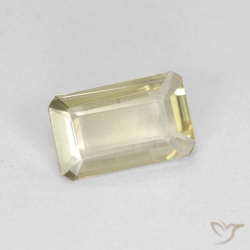 Diásporo com mudança de cor Amarelo muito claro Natural 0.58ct, Corte Octógono / Esmeralda, VVS-VS