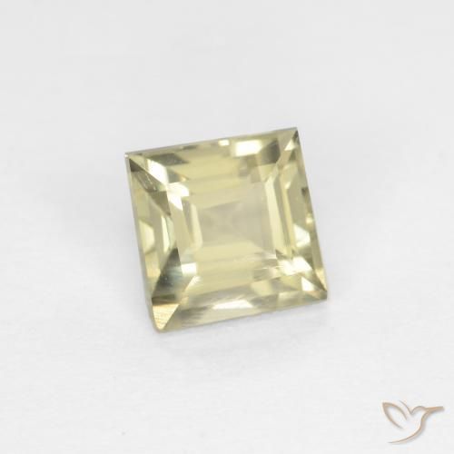 Diásporo com mudança de cor amarelo bege Natural 0.90ct, Quadrado, VVS-VS