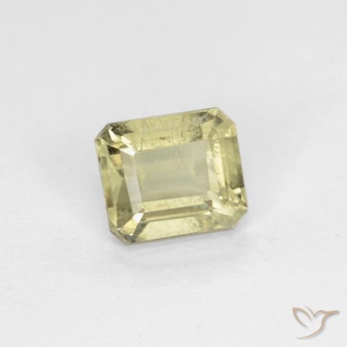 Diásporo com mudança de cor Amarelo claro Natural 0.78ct, Corte Octógono / Esmeralda, VS-SI