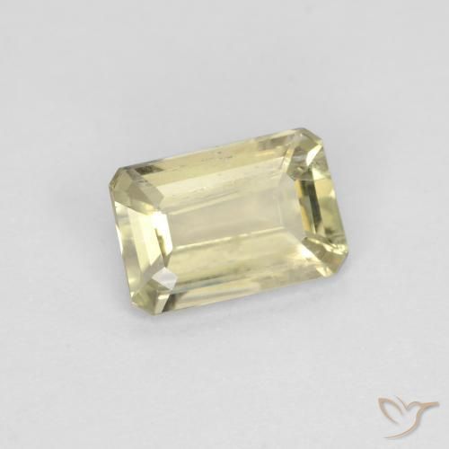 Diásporo com mudança de cor Luz amarela Natural 0.73ct, Corte Octógono / Esmeralda, VS-SI